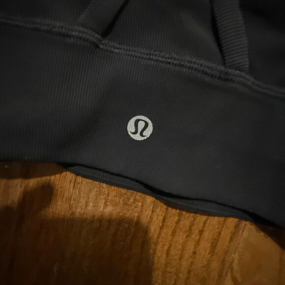 Lululemon energy black ribbed high neck medium support bra size 8 - Picture 6 of 9